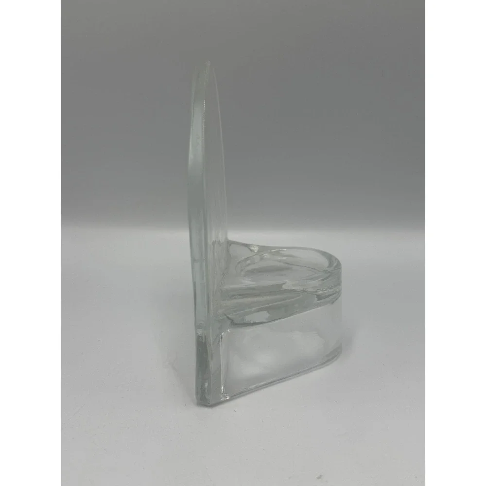 Frosted Glass Madonna and Child Votive Candle Holder Religious Nativity Arch